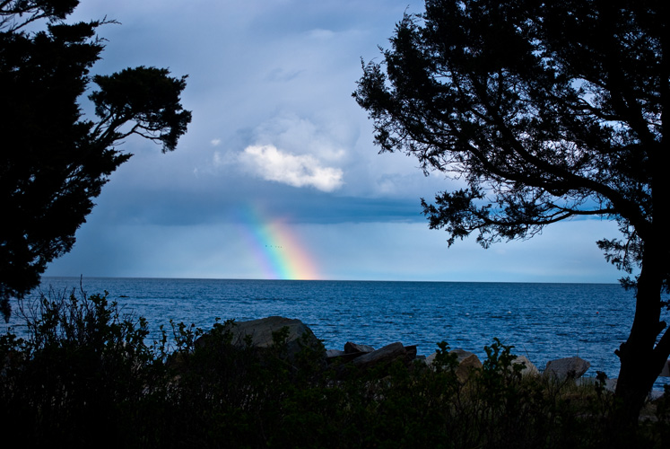 Rainbow Over The Ocean